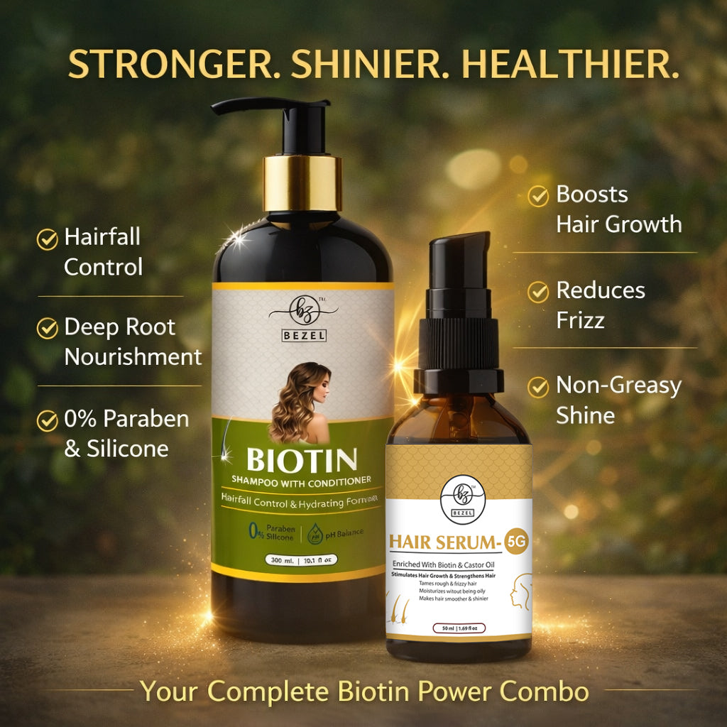 ๐ฟ Bezel Biotin Hair Care Combo โ Stronger, Healthier & Shinier Hair Every Day